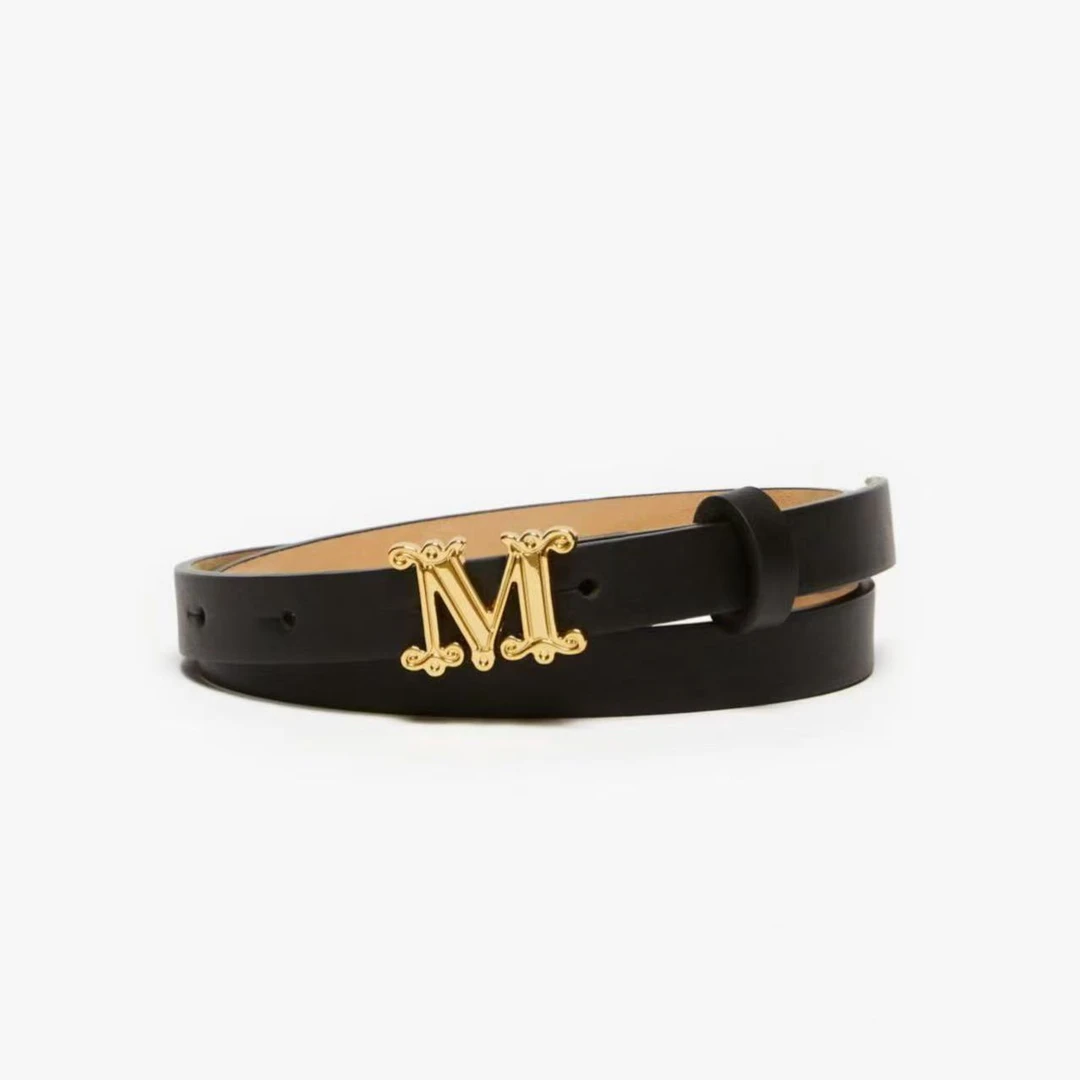 未使用 MaxMara 主线 25秋冬新款 MGRAZIATA15 经典M扣皮带