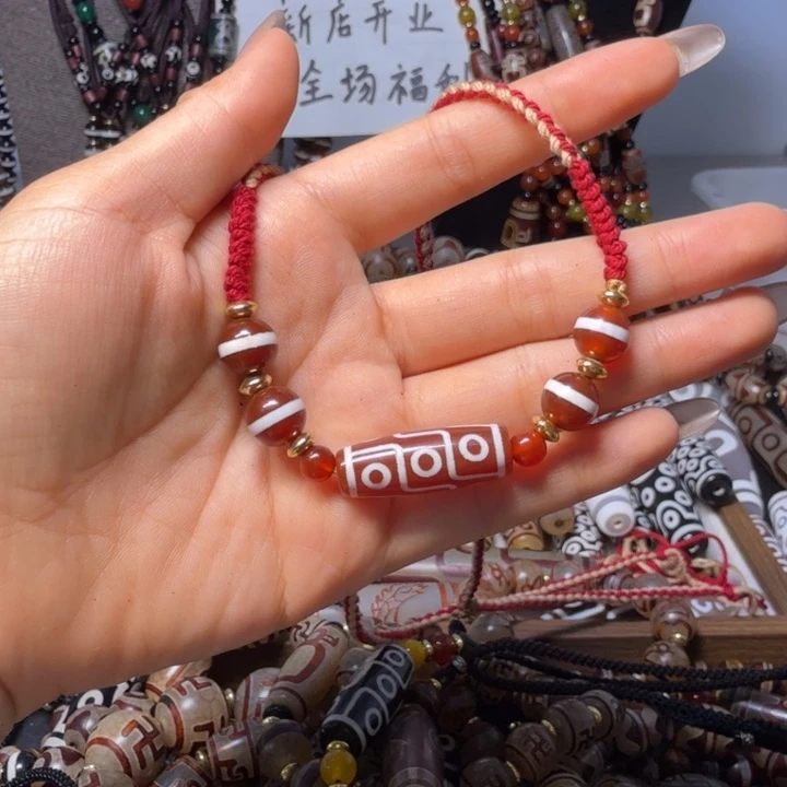 玛瑙/玉髓未镶嵌手链天珠888