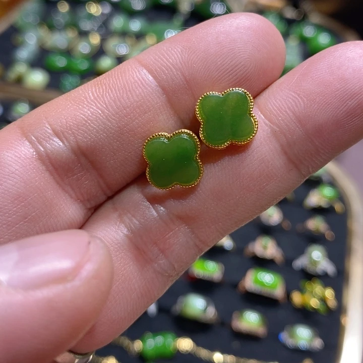 和田玉（碧玉）颈饰银S925镶嵌