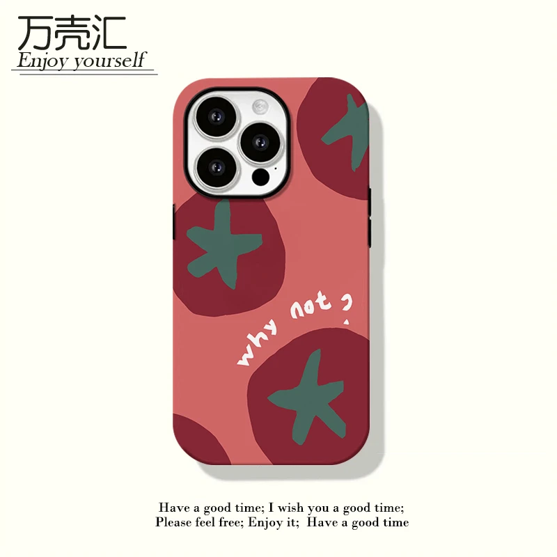 磁吸菲林二合一ins番茄适用苹果16/15pro手机壳14/13防摔12女款11