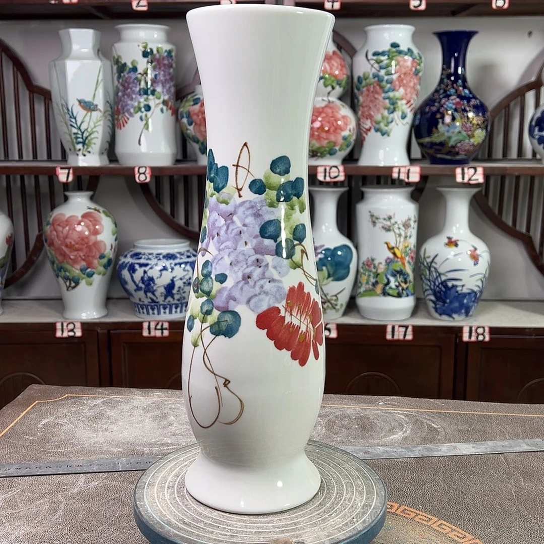 摆件陶景德镇陶瓷蛮紫藤