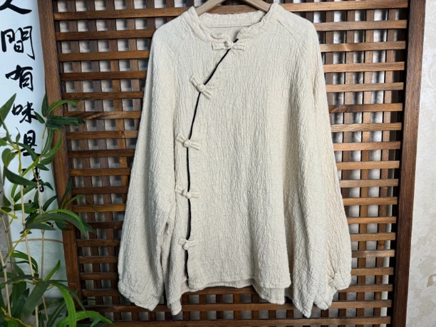 【淇淇推荐】设计款肌理亚麻上衣