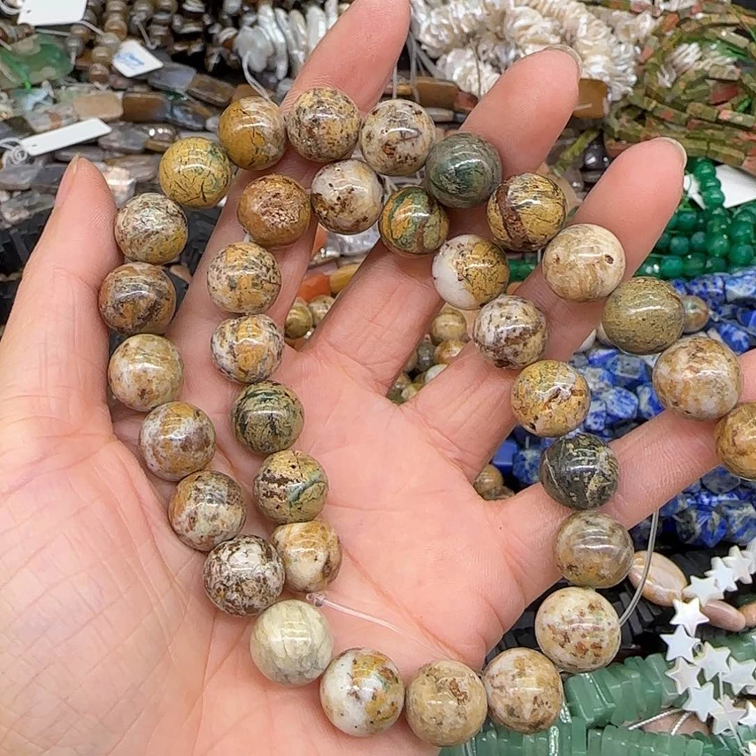 玛瑙/玉髓合金珠宝半成品绿龙纹12mm一条