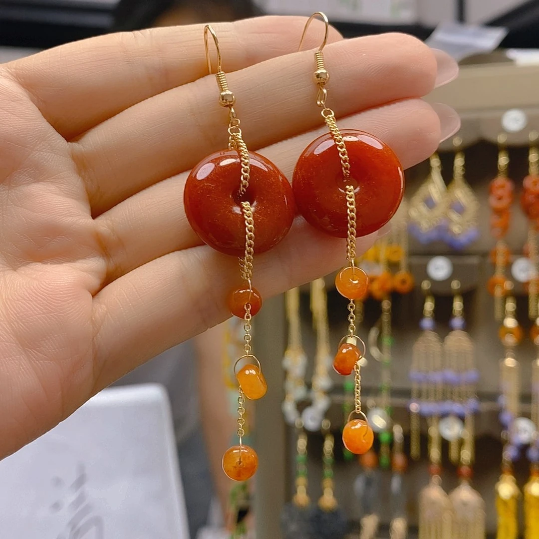 翡翠合金耳饰翡翠