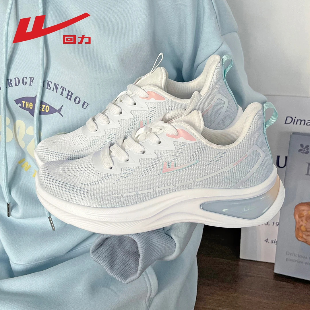 回力女鞋网面飞织跑步鞋2025春季新款透气耐磨软底百搭运动鞋1643