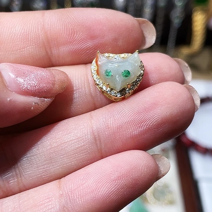 翡翠银S925镶嵌颈饰