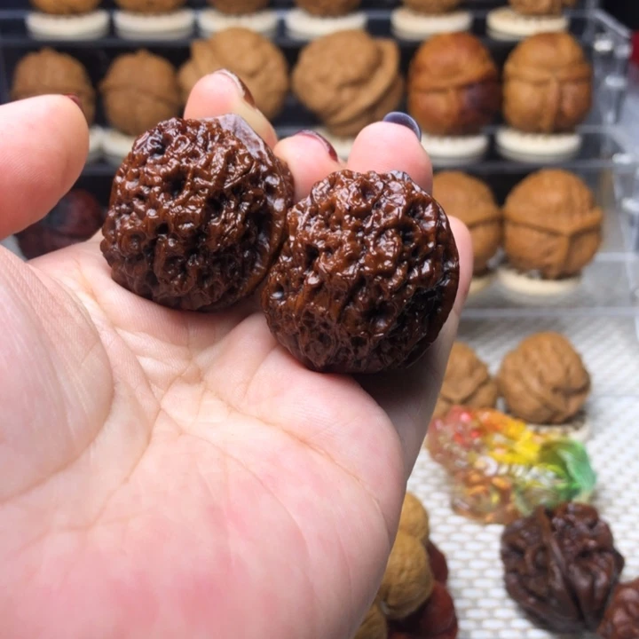 文玩核桃把件65金麒麟35尺