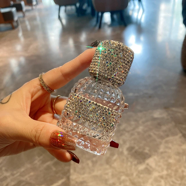 高颜值香水瓶，钻石镶嵌女士高端玻璃瓶，新可及高端保湿喷雾瓶，