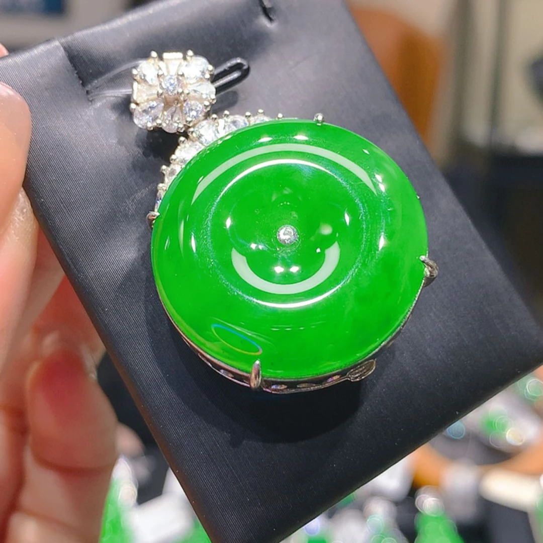 【闪购商品】翡翠银S925镶嵌颈饰3柒姐