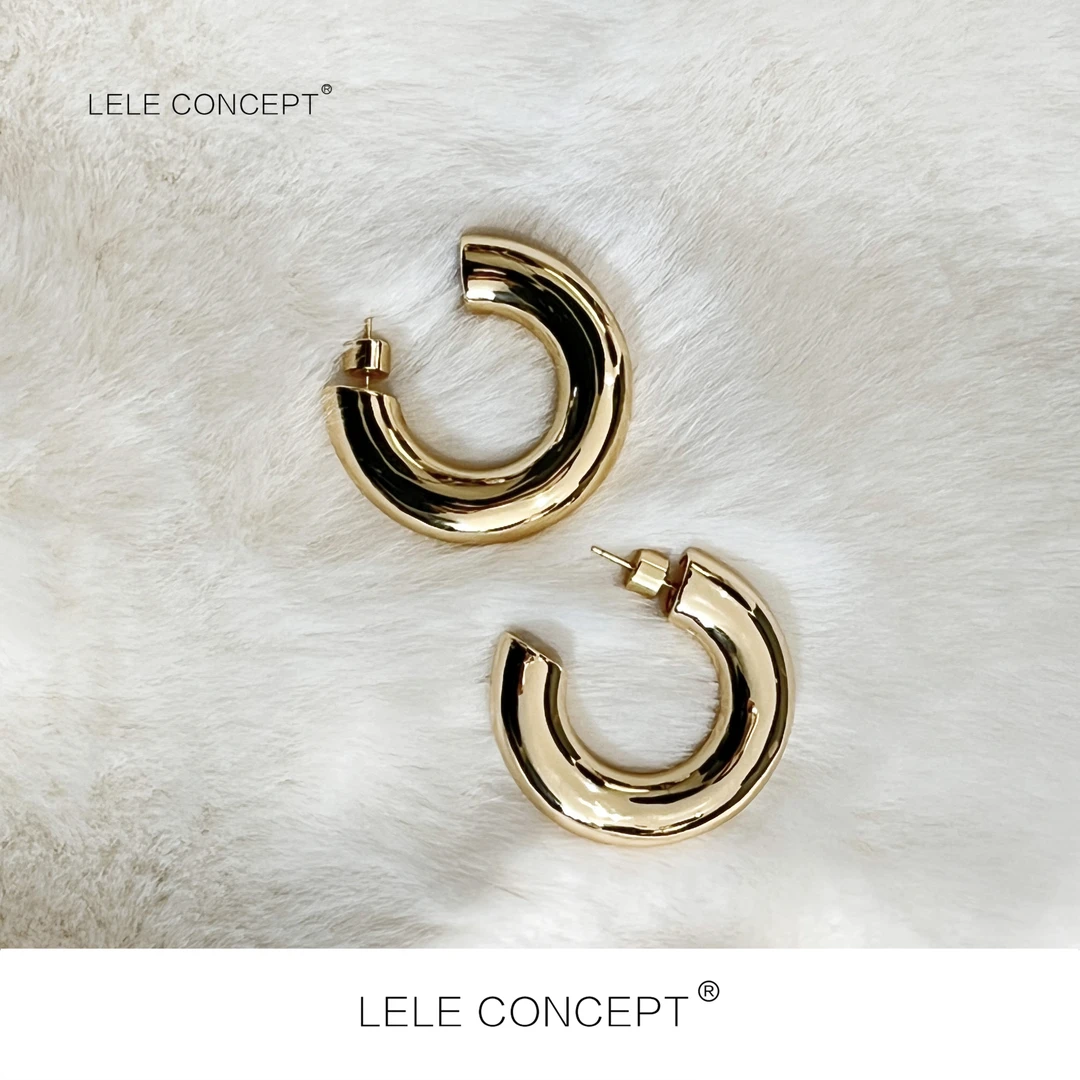 LELE CONCEPT 铜合金耳饰 丨高级感新款圈圈耳环SP0249