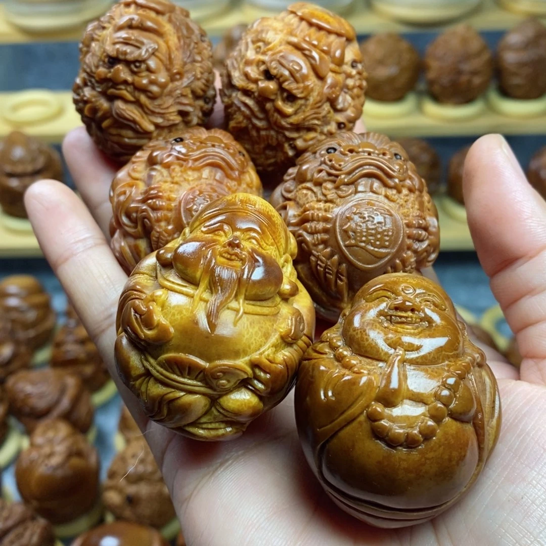 【闪购商品】香榧木寻**乐橄榄核雕工艺w