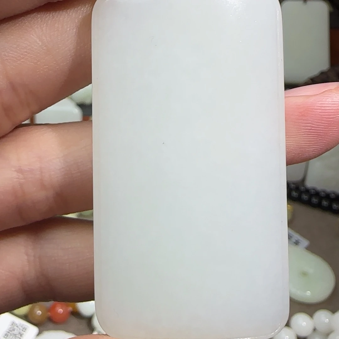 和田玉牌子未镶嵌一**秋