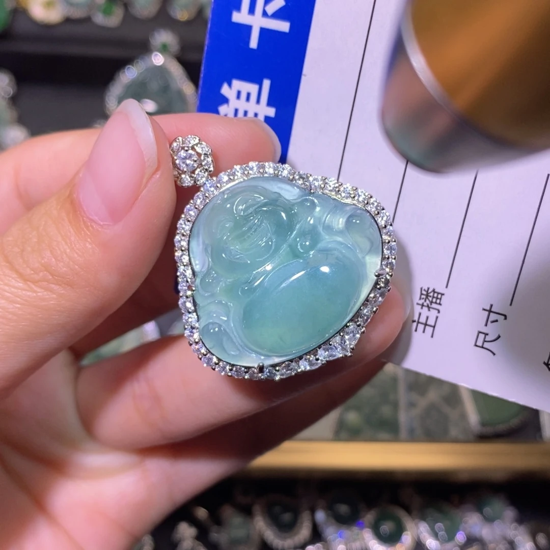 翡翠未镶嵌颈饰天然