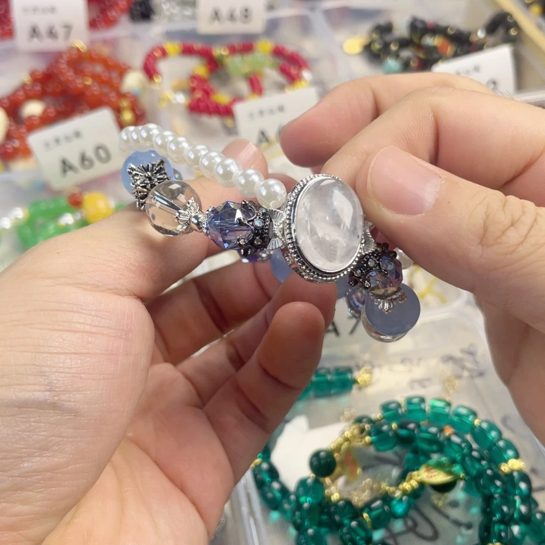 檀香紫檀（小叶紫檀）手串银S925镀金镶嵌