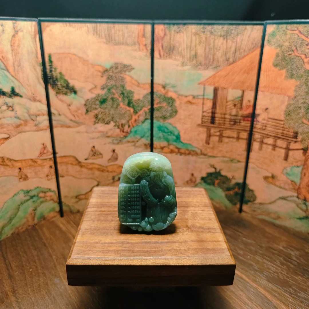 H和田玉财神吊坠0715