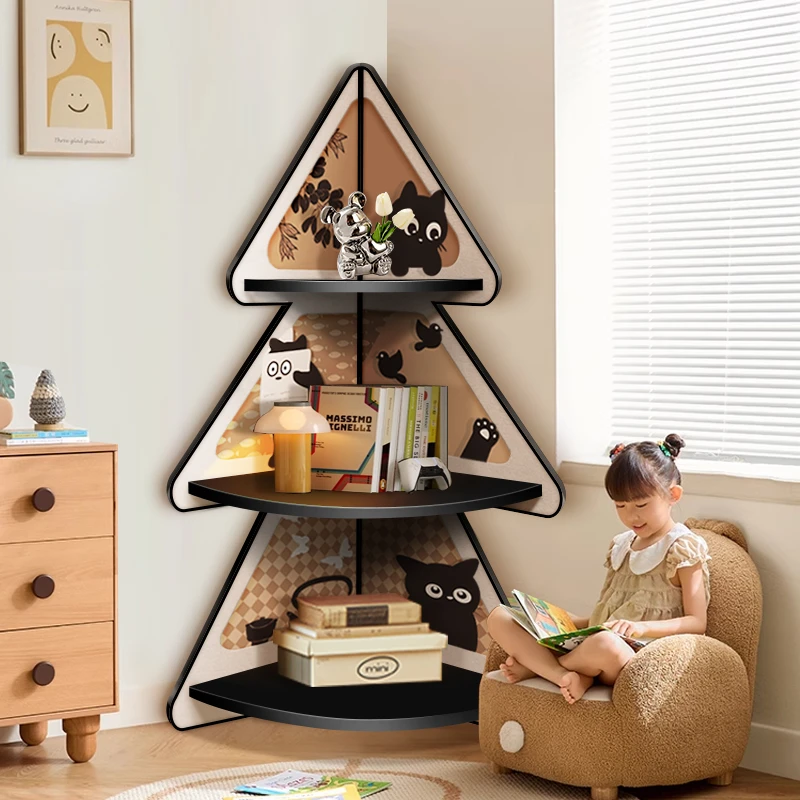 《转角柜-猫趣乐园》猫咪客厅置物架转角柜收纳柜高级感卧室装饰柜