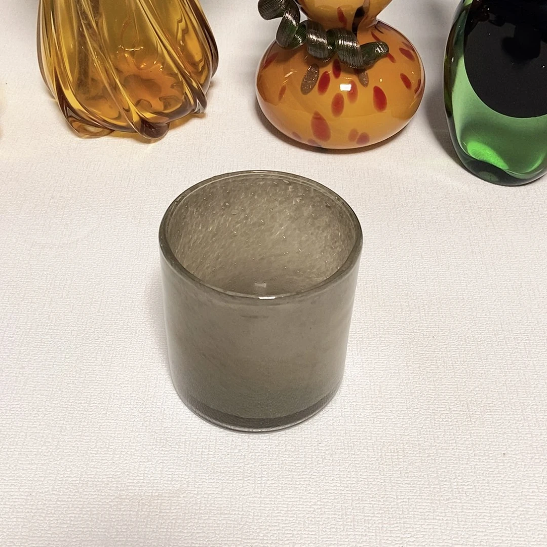 灰色蜡杯摆件花瓶