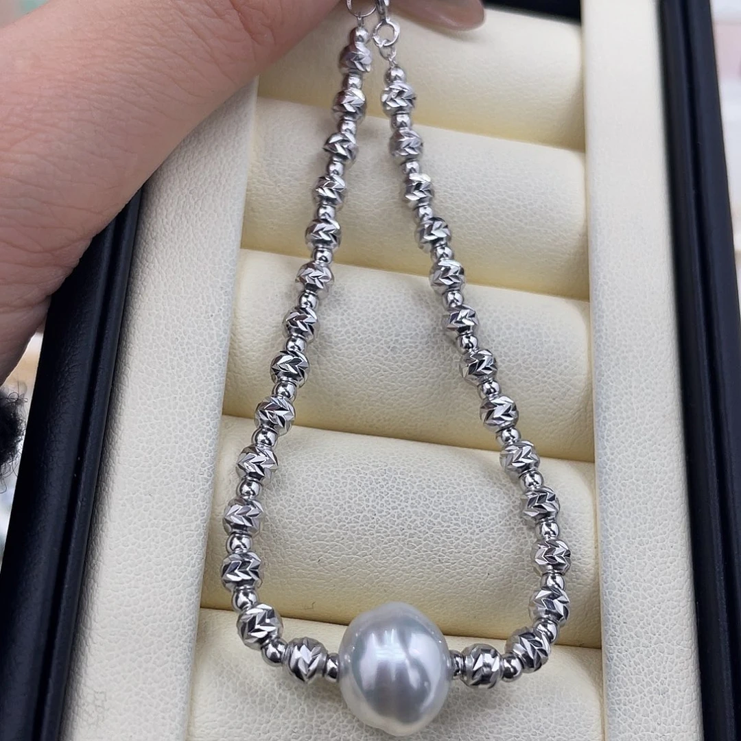 银S925镶嵌颈饰海水珍珠