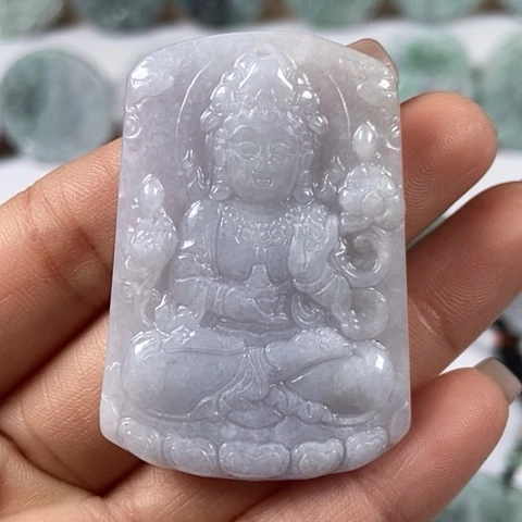 翡翠颈饰未镶嵌观音福利