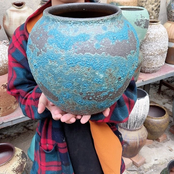 紫砂花盆高度25口径15无孔