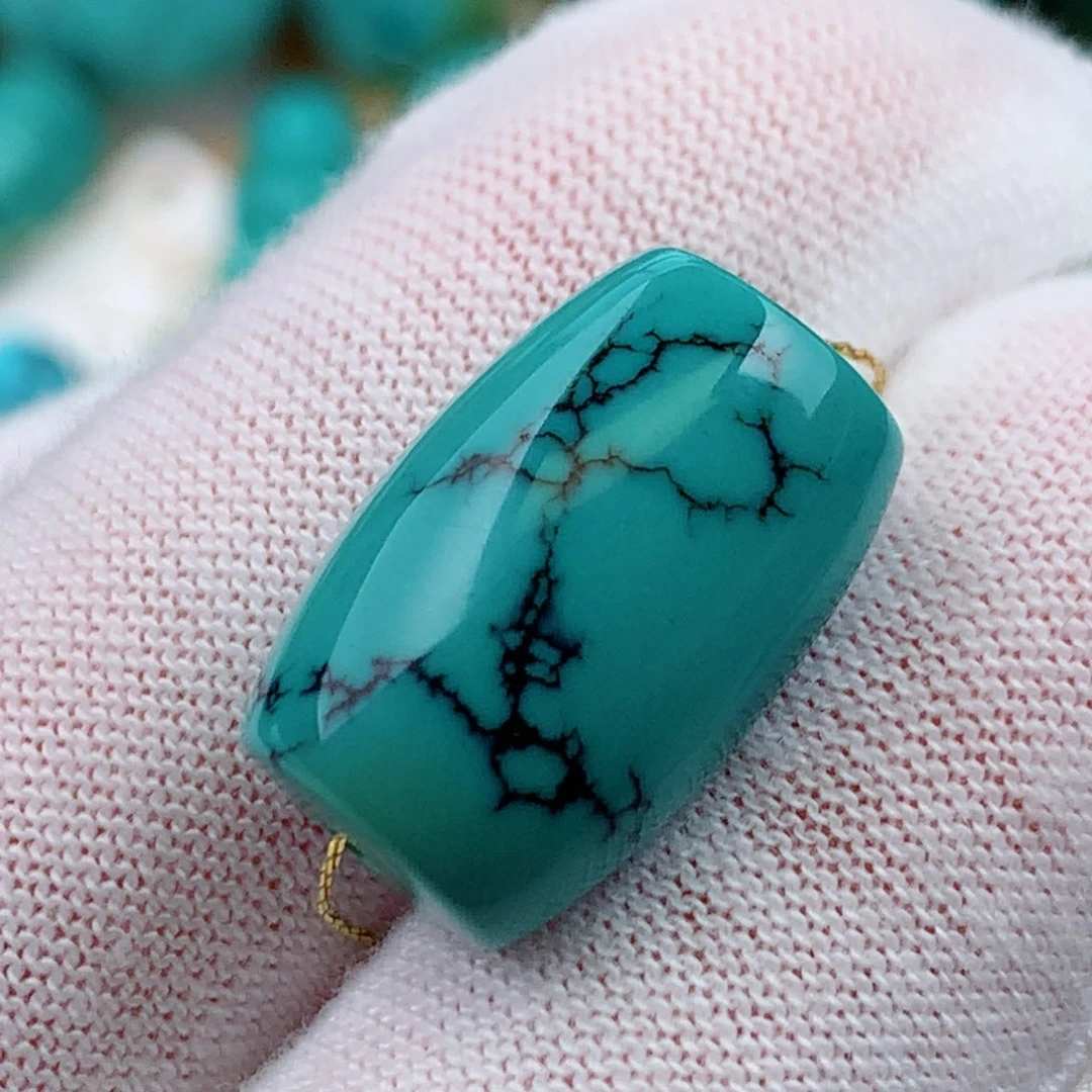 未镶嵌绿松石珠宝奇石12.4*18.8mm