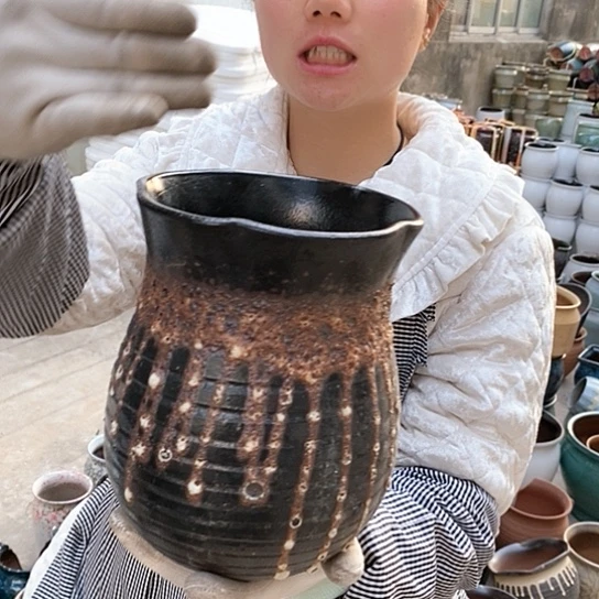 紫砂花盆瑕疵口15高20