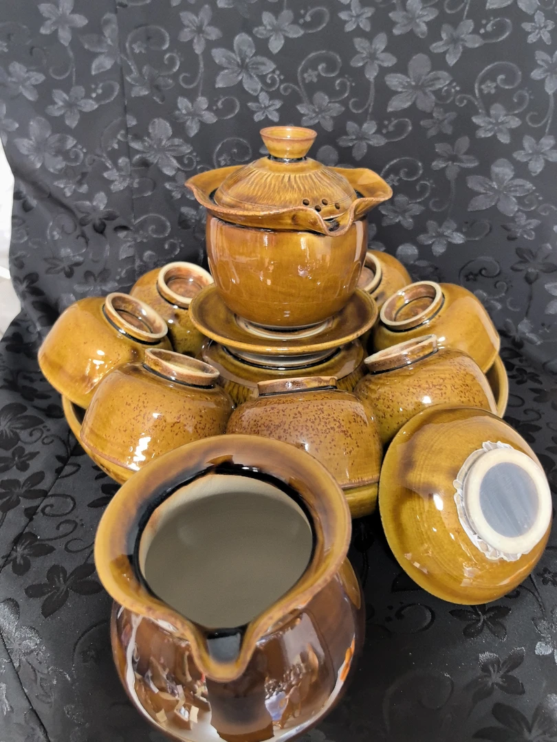 纯手工纯土陶，整套茶具