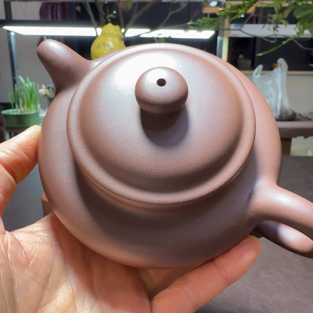 心***伤茶壶紫砂精工半手仿古青灰紫泥