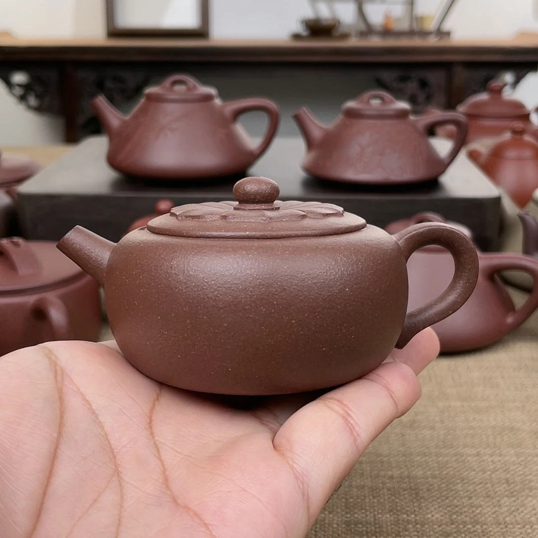 茶壶紫砂莲蒲 150cc 原矿紫泥