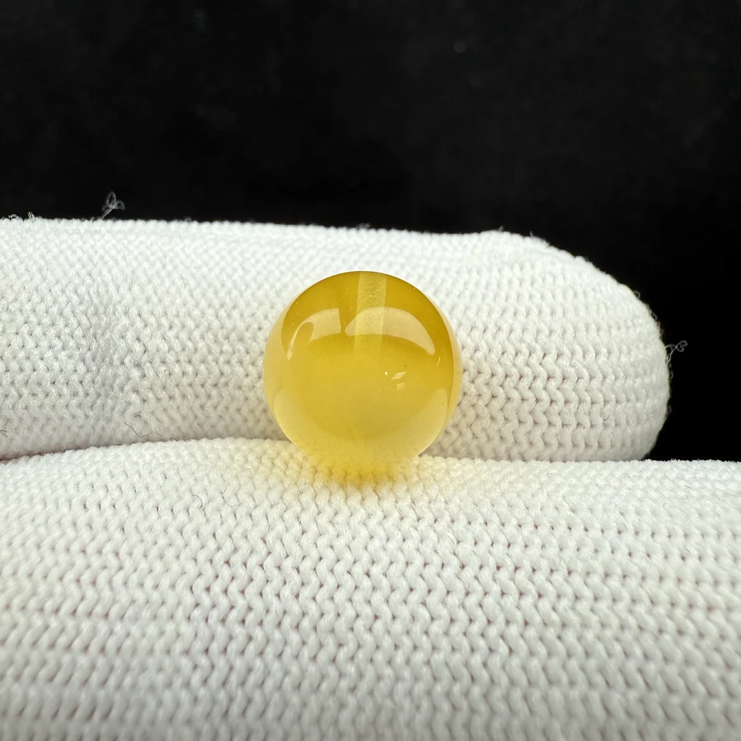 J8084天然原矿俄料蜜蜡 圆珠11.4mm支持复检 假一罚四