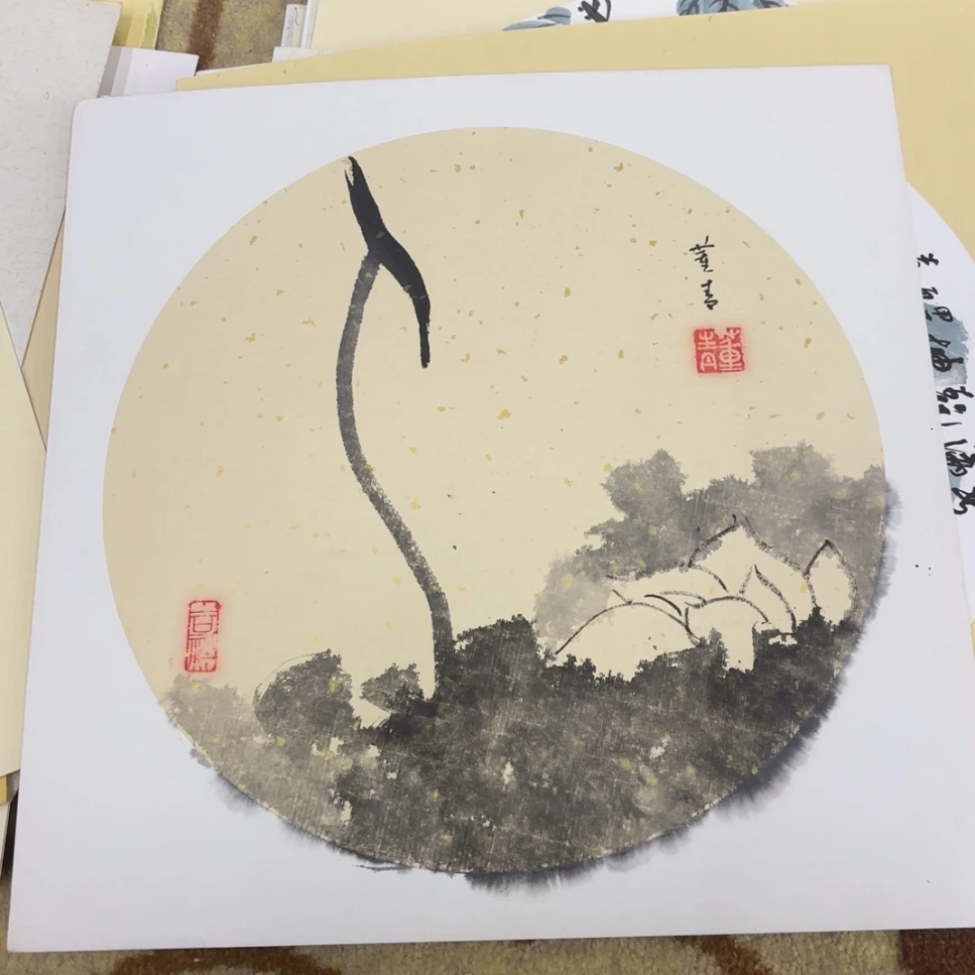 国画38-38卡纸作品童