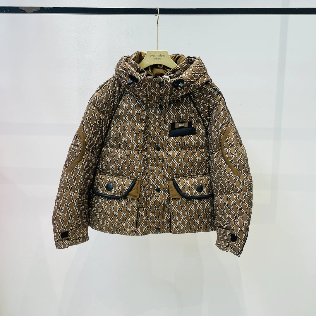 【麦丝】老花小众设计感百搭短款连帽加厚羽绒服外套 LYS-268660