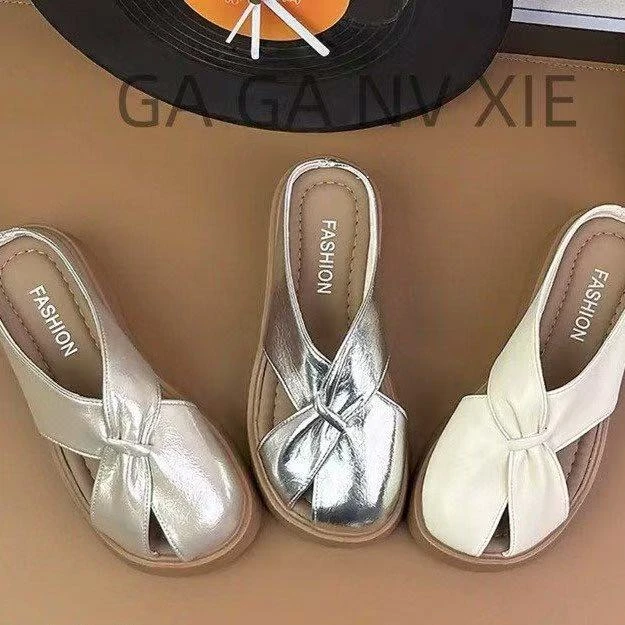 百搭纯色夏季包头ins软底包头拖舒适中跟网红时尚休闲防滑韩版拖