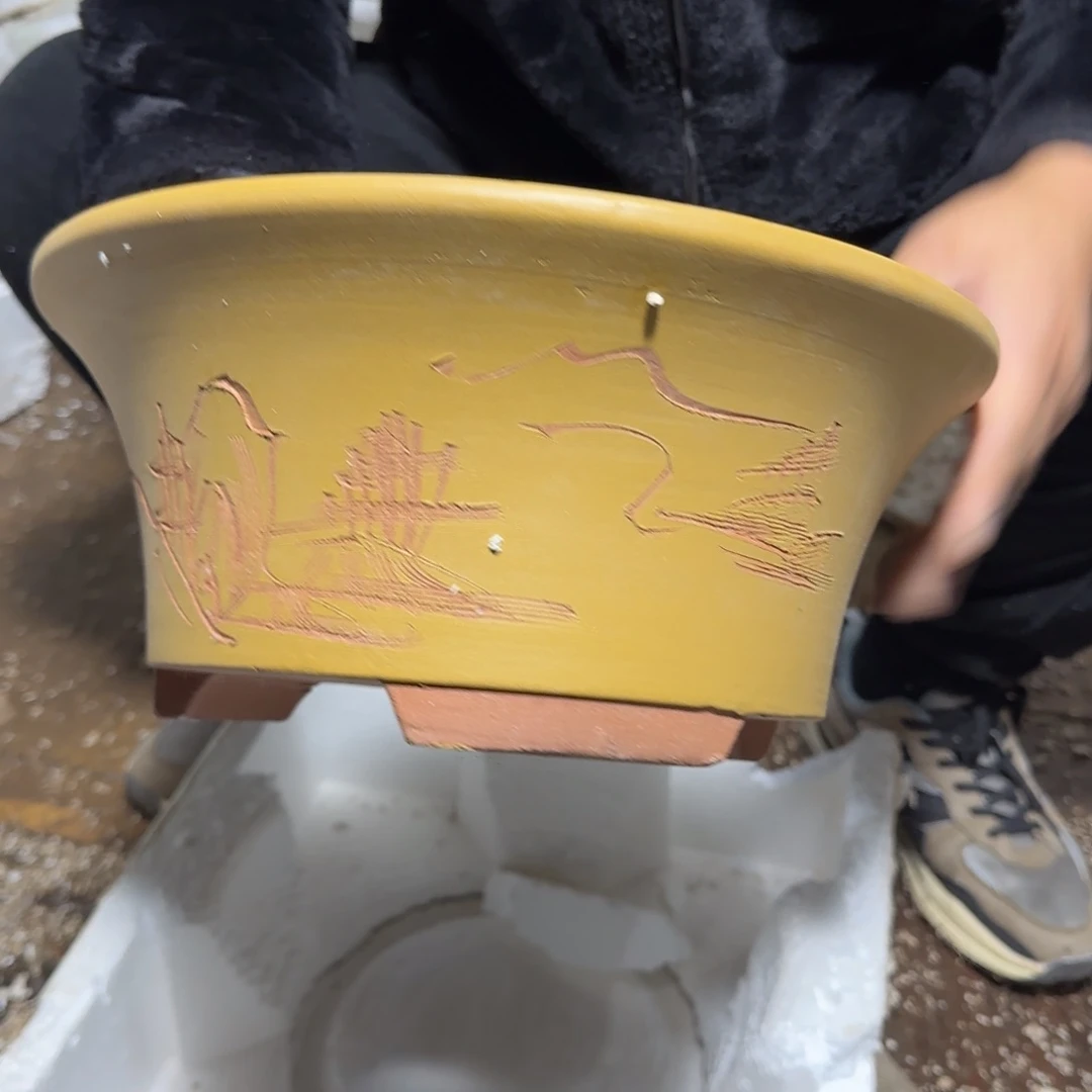 紫砂花盆口径33.14口径