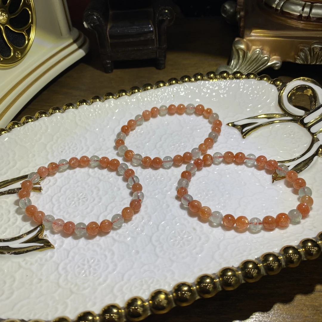 V915-天然老矿料阿鲁沙手串单圈-多样性发其一