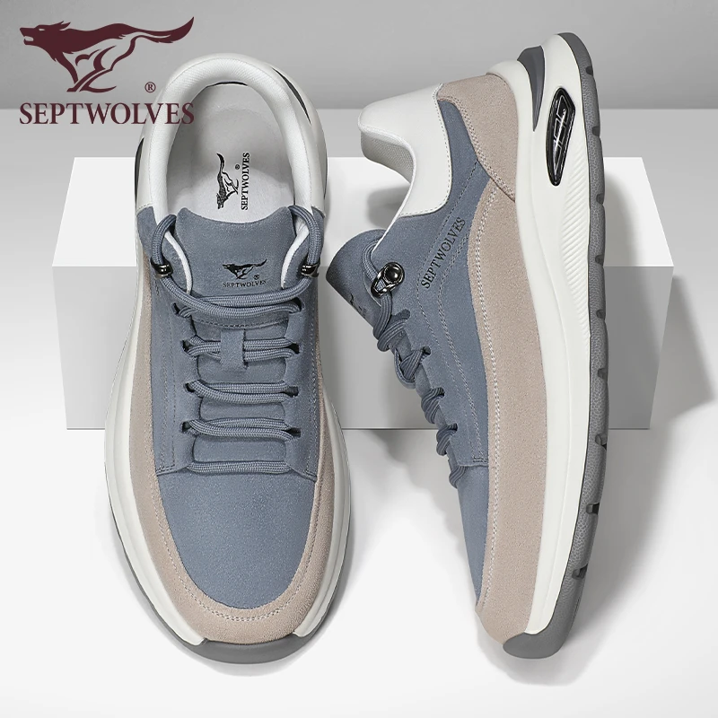 七匹狼男鞋男士鞋子2025新款秋季百搭运动鞋男增高鞋透气休闲板鞋