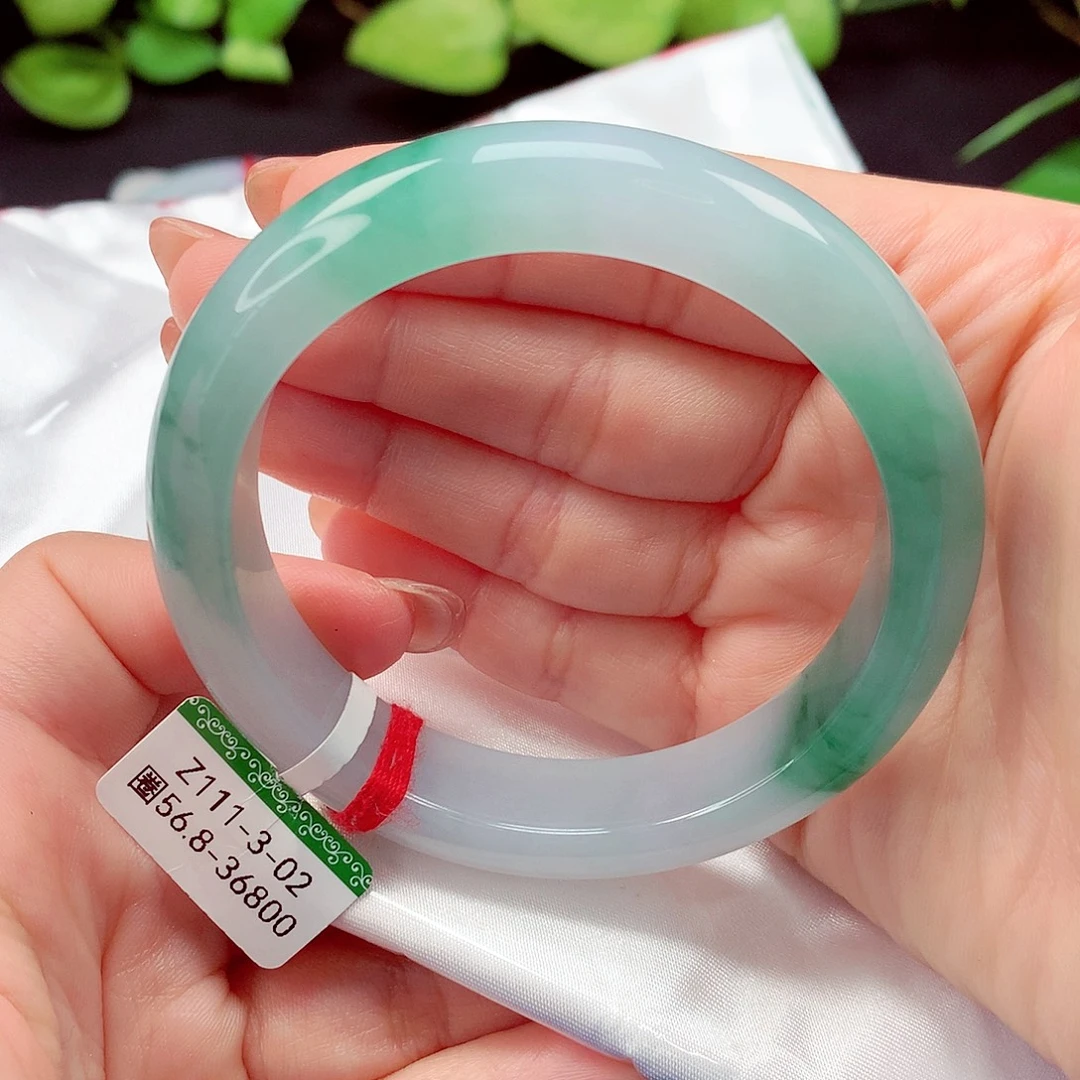 翡翠未镶嵌手镯56.9