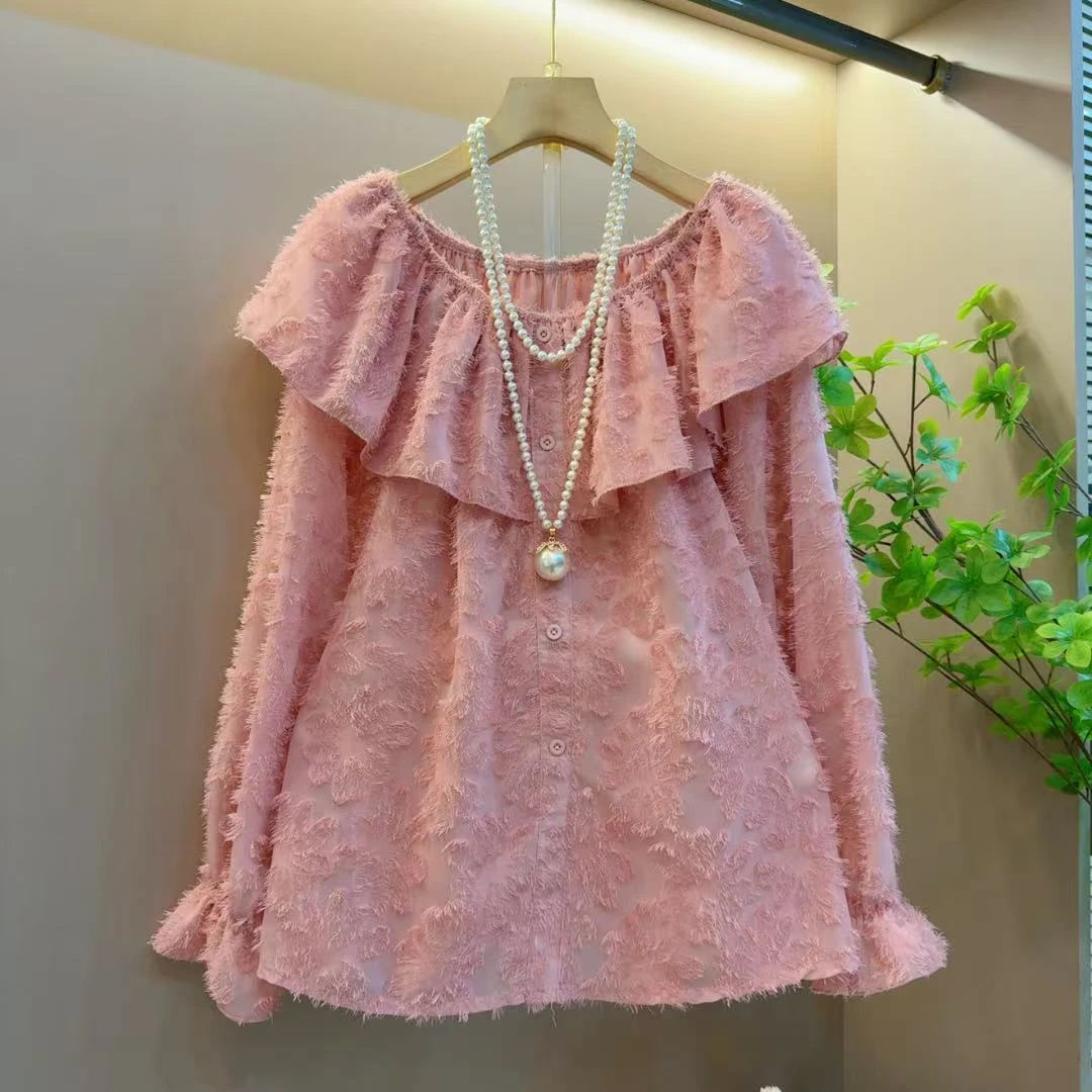 时尚百搭一字肩拼接设计感气质显瘦减龄新款上衣（长65左右）