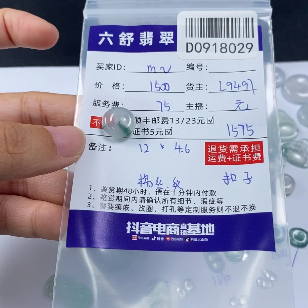 m***~未镶嵌挂件翡翠D0918029
