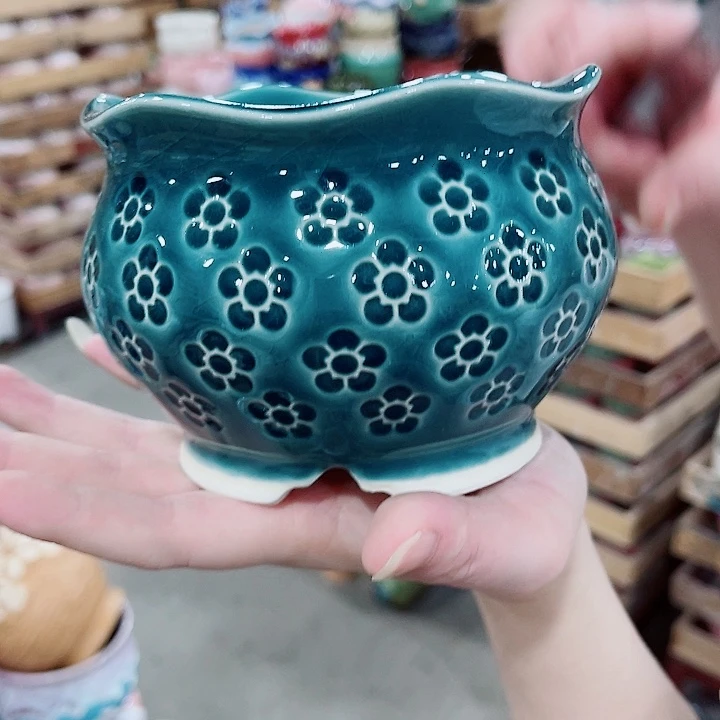 有孔，凑10元包邮陶瓷花盆发货！