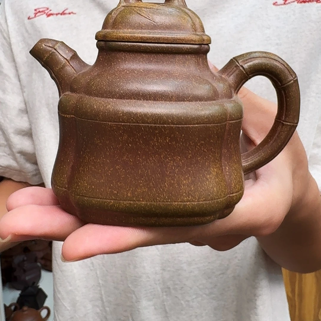茶壶紫砂四方竹鼎230cc