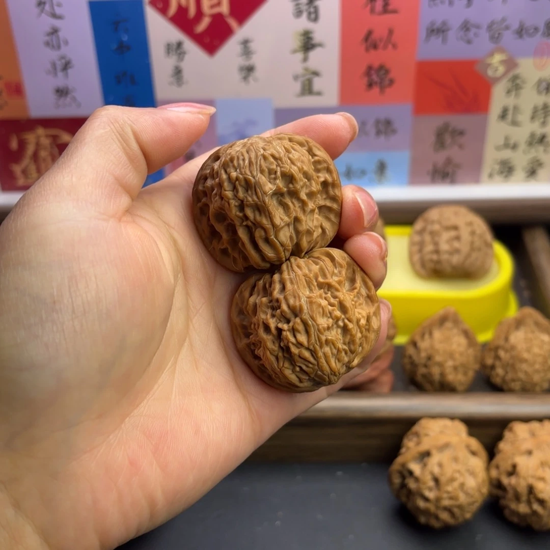 文玩核桃把件全品磨盘