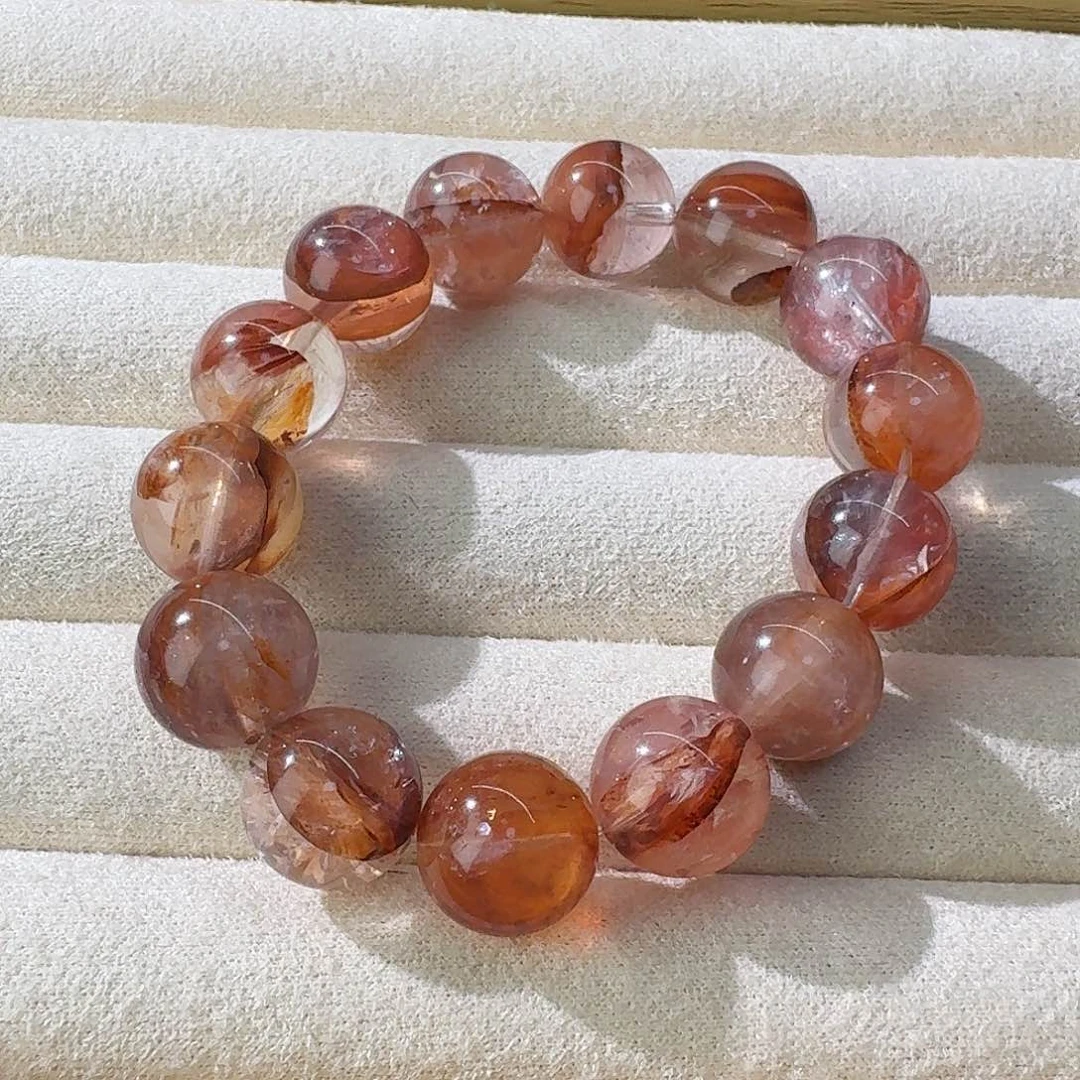 水晶手链未镶嵌牛血红13