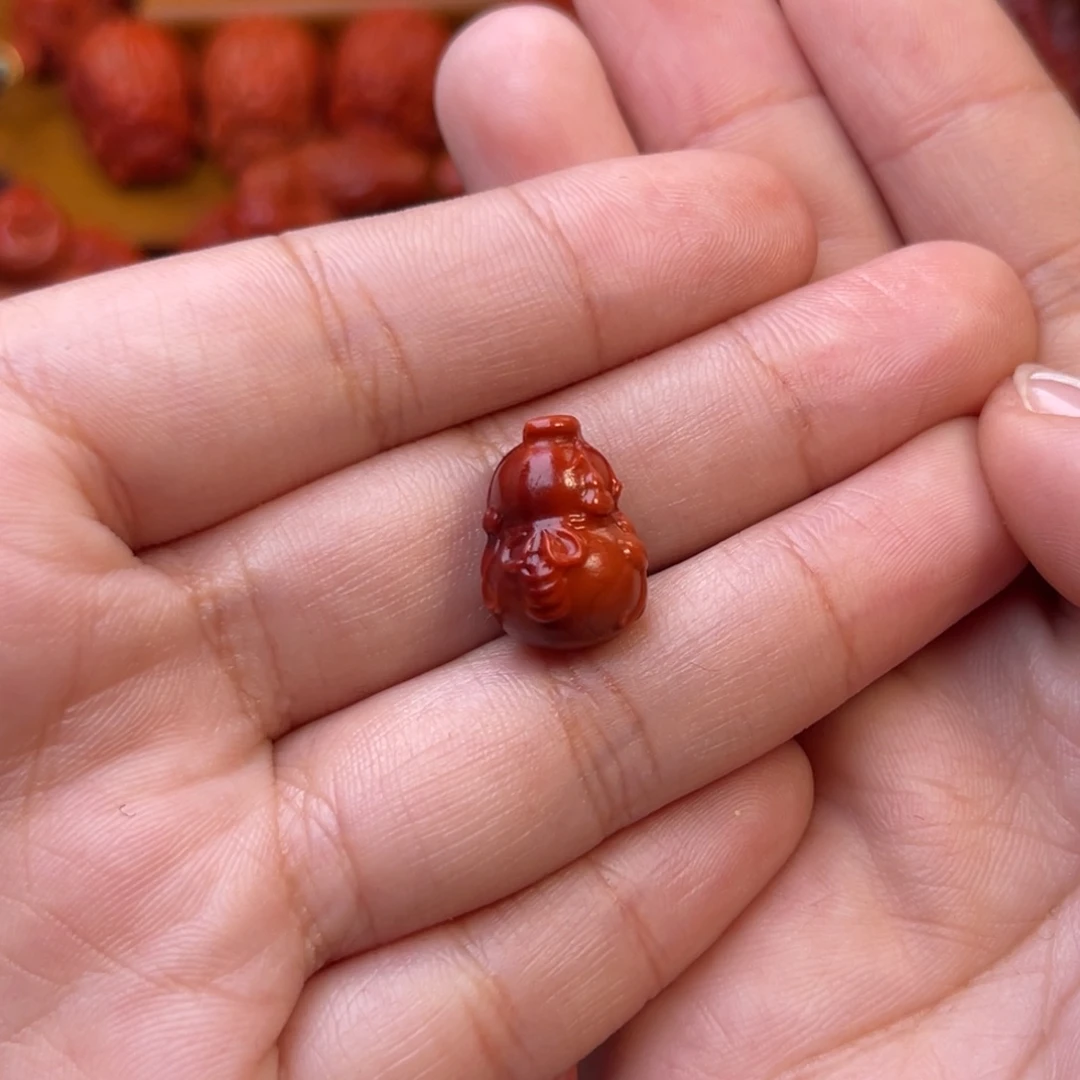 米***多南红玛瑙未镶嵌川料瓦西12mm尺寸小葫芦