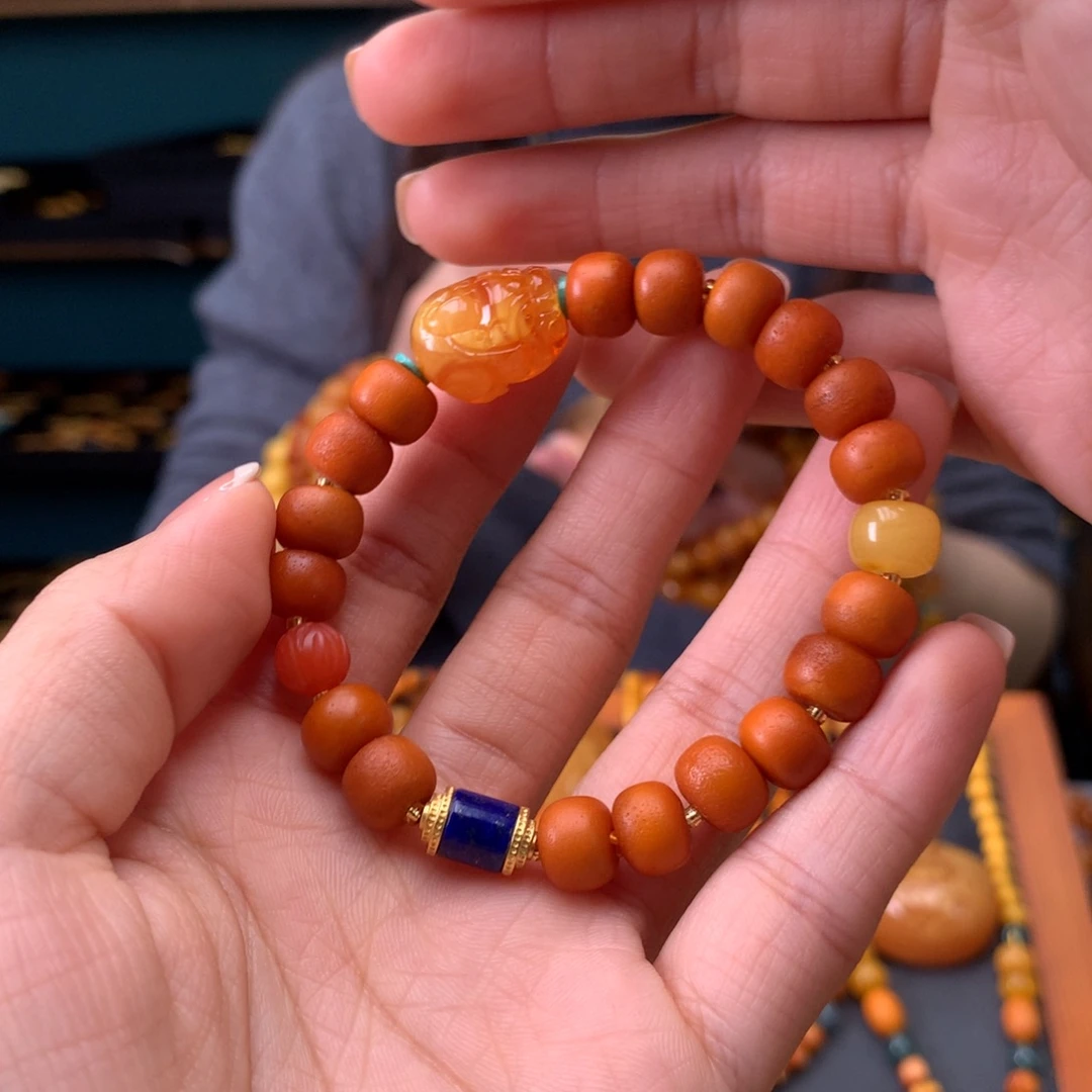 蜜蜡未镶嵌手串天然