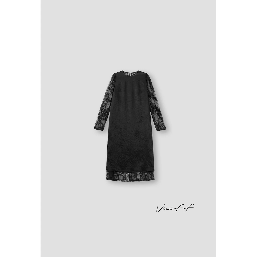 ViniFF薇妮｜夏季新款278 「玛丽黛」蕾丝拼接连衣裙WZ5CL004