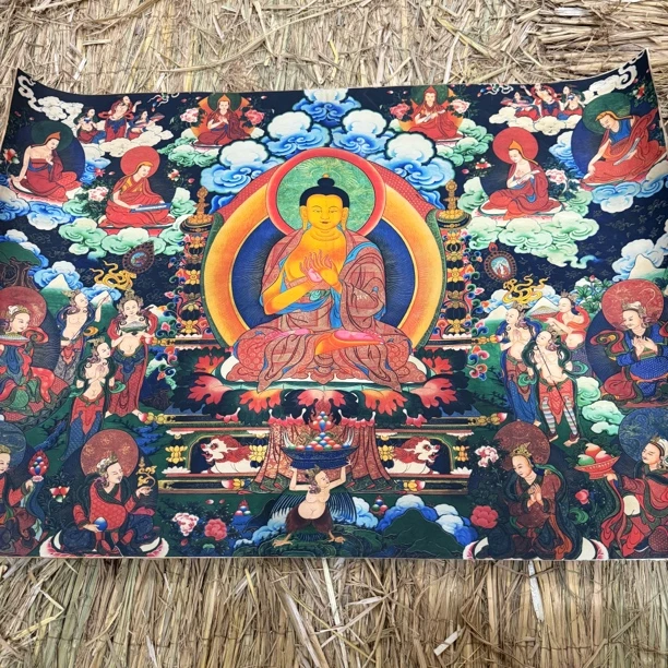 高端精品释迦摩尼绘画类唐卡W9960
