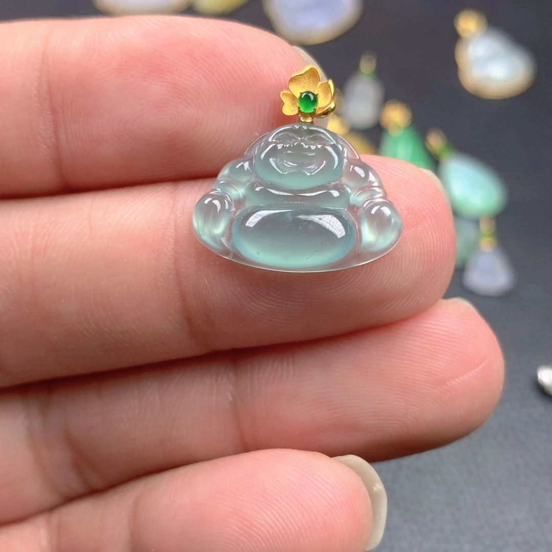 【闪购商品】颈饰18K金镶嵌翡翠翡翠