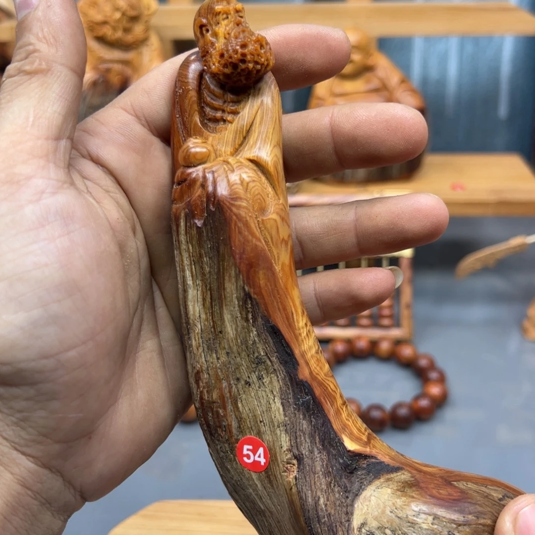 醉***狼木崖柏木摆件手把件