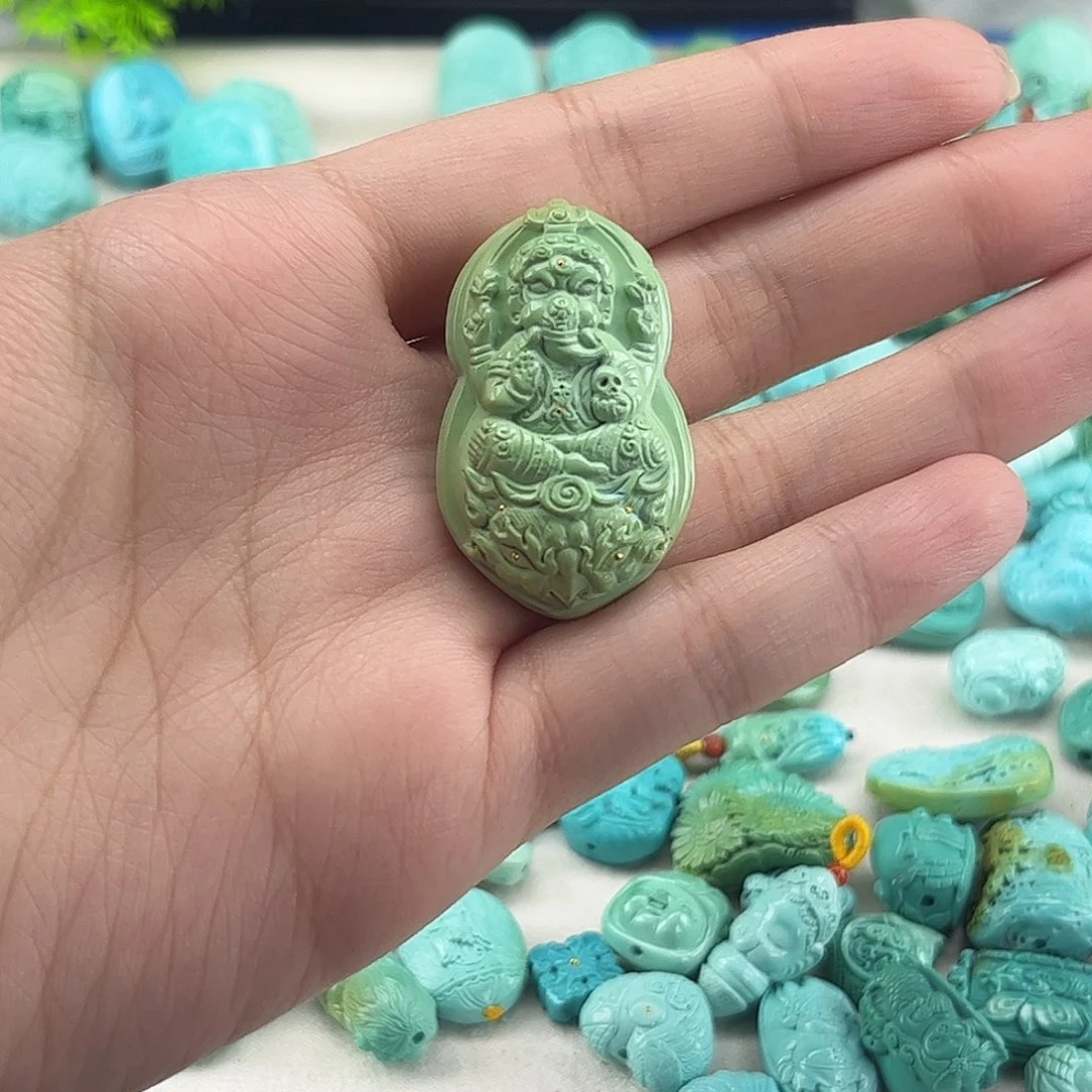 y***子绿松石未镶嵌吊坠(不含链)